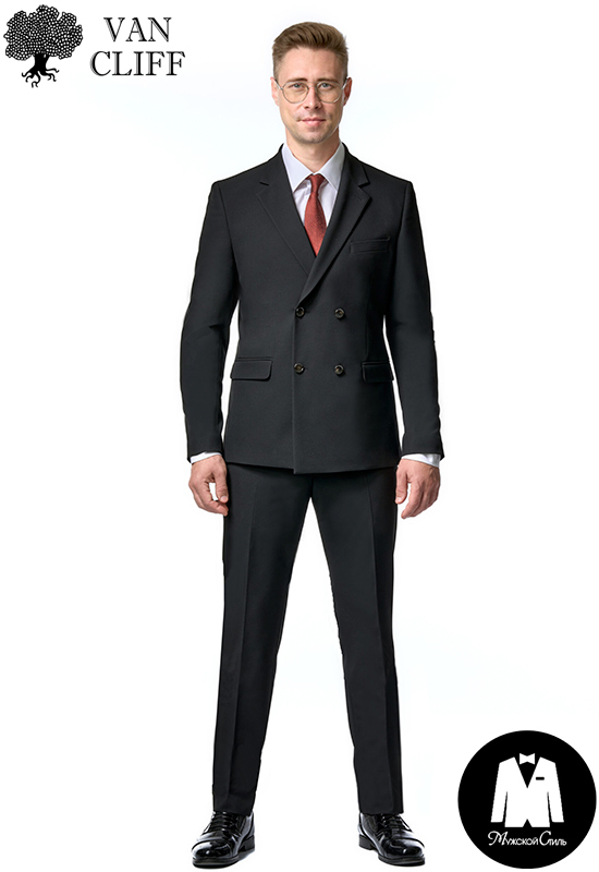 Костюм двойка двубортный  Фриас блэк 