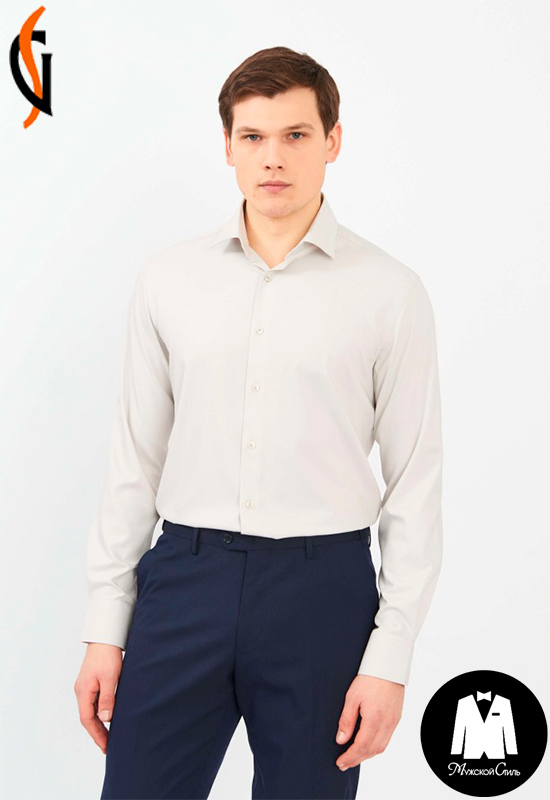 Сорочка мужская светло-бежевая 