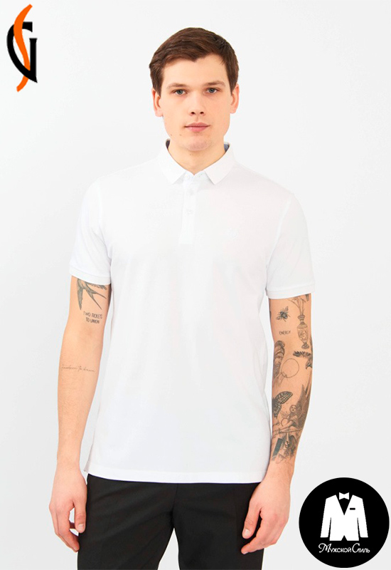 Джемпер-поло белый