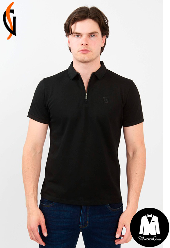 Джемпер-поло черный