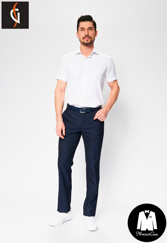 Сорочка мужская белая короткий рукав