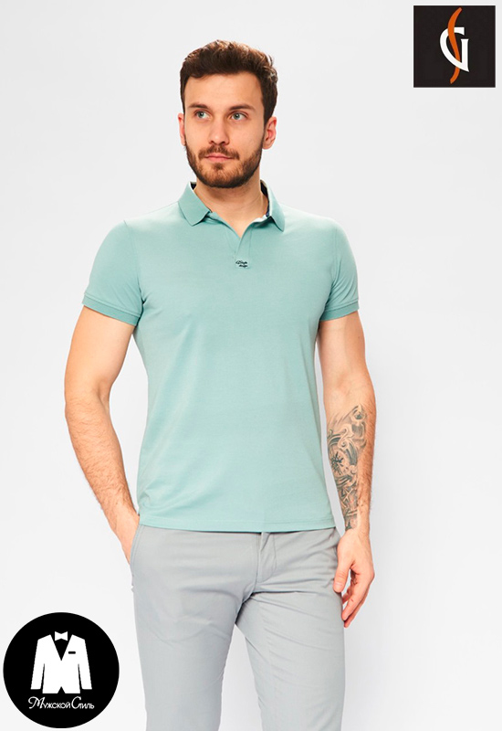Джемпер-поло ментоловый